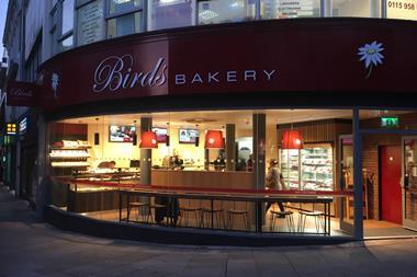 Birds Bakery's store in Listergate, Nottingham