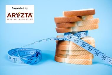 White sliced bread with a tape measure around it