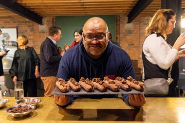 Graham Hornigold with the Triple Chocolate Brownie Longboys