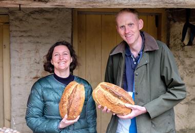 Anna Herbert of Hobbs House Bakery and farmer John Prior