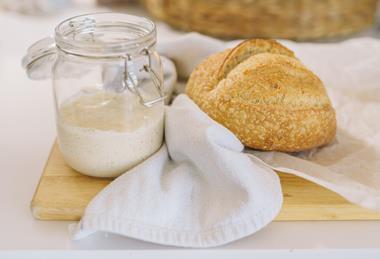 Lukes Bakery Sourdough Starter with loaf