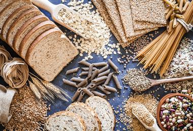 Wholegrain bread, paste, and crackers