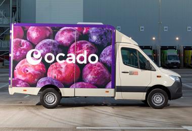 Ocado plum van