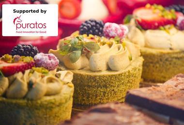 Pistachio & raspberry patisserie
