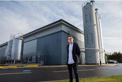 Jason Geary outside the new site in Leicester