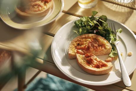 Waitrose hot smoked salmon quiche