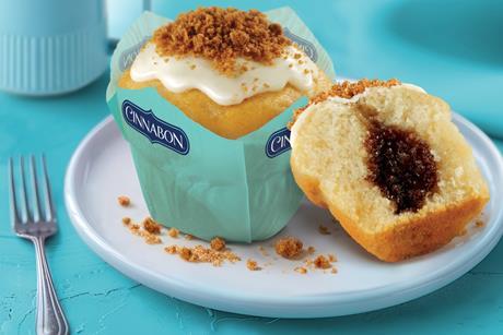 Cinnabon Muffin on a plate