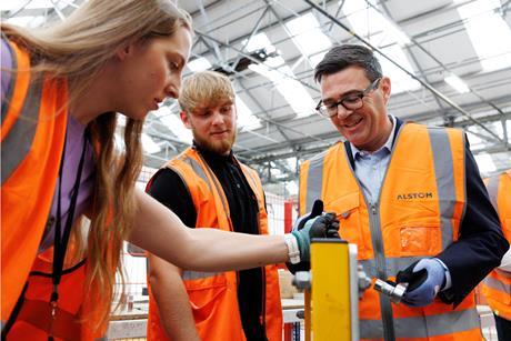 Lauren Hurley  10 Downing Street - Prime minister Andy Burnham meets with apprentices and graduates at Alstom Transport - 2100x1400