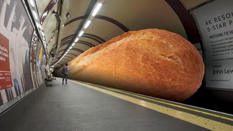 Loaf of bread in tube station