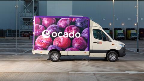 Ocado plum van