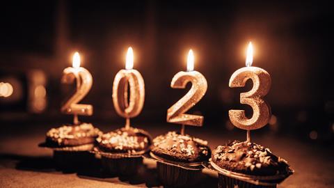 Cupcakes with 2023 candles