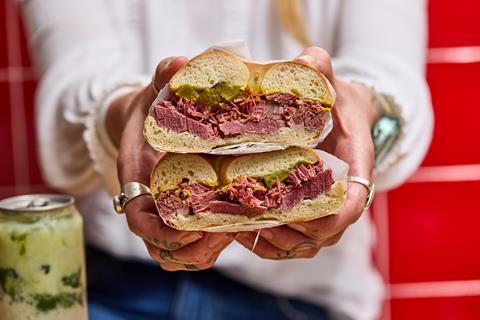 Stir Cambridge - The Miracle on Greeen Street salt beef bagel