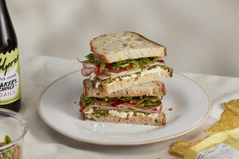 Gail's Mortadella & Ricotta sandwich 2100x1400