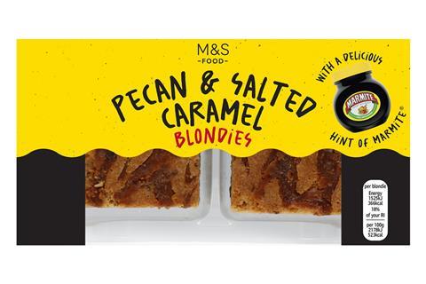 M&S - Pecan & Salted Caramel Blondies (packshot) - 2100x1400