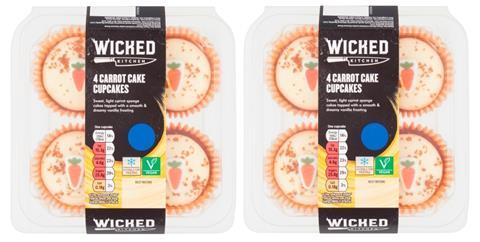 Tesco Wicked Kitchen Carrot Cake Cupcakes