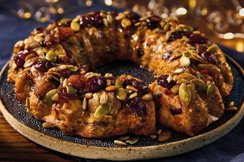 Morrisons - Butternut Squash, Chestnut, and Cranberry Wreath