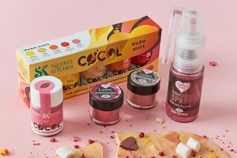 Squires Kitchen and Rainbow Dust products for colouring and decorating chocolate -  2100x1673