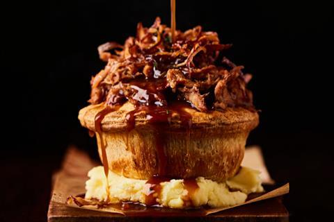 Pivot Bar & Bistro - Short Horn Beef Pie with crispy onions, beef brisket and gravy - 860x1100