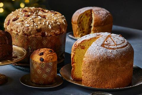 A selection of panettones