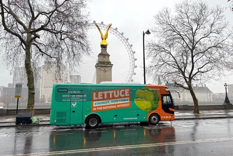 Veganuary London Eye - Campaign Bus