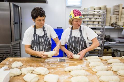 Head bakers Polly Hunter and Sophie Kumar