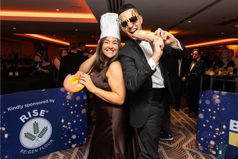 Guests show off their moves in the 360-degree photo booth sponsored by Eurostar Commodities, Rise Re:Gen Flour