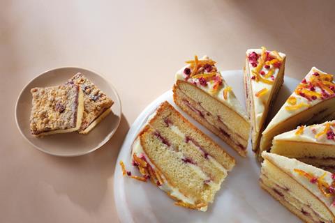 Costa - Orange & Raspberry Victoria Sponge and Berry Crumble Slice - 2100x1400