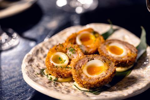 SushiSamba Scotch quail eggs