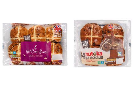 Village Bakery Fruited Hot Cross Buns and Nutoka Hot Cross Buns  2100x1400