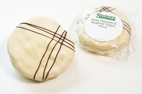 Seasons Bakery white chocolate wagon wheel