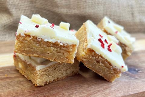 Gluten Free White Chocolate & Raspberry Blondie, Baker & Baker  2100x1400