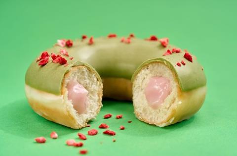 Krispy Kreme - Matcha Strawberry Doughnut