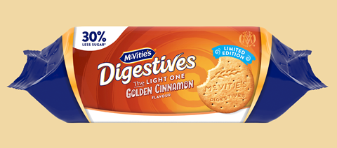McVitie's - Digestives The Light One Golden Cinnamon flavour  - 2100x928