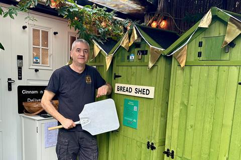 Cinnamon Square - Co-founder Paul Barker next to the Bread Sheds - 2100x1400