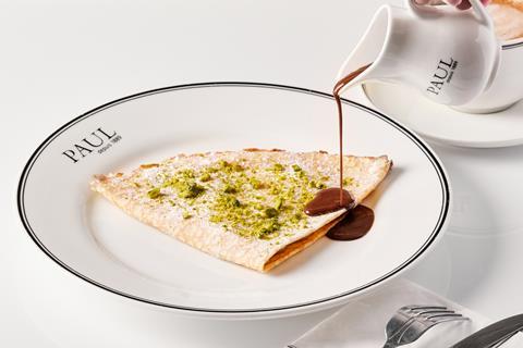 Paul UK - Pistachio Crêpe with Chocolate Sauce - 2100x1400