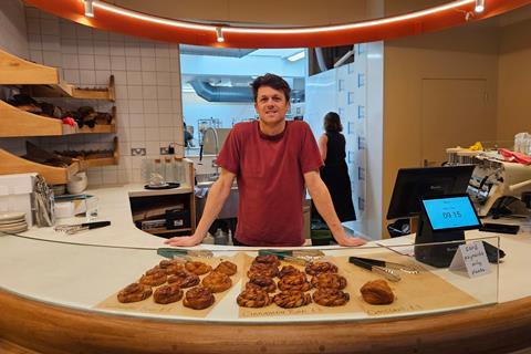 Leola - Co-founders Andy Strang inside the new bakery shop in Stroud - 2100x1400