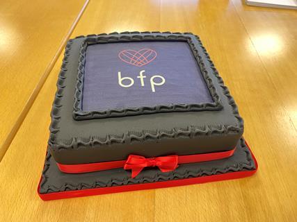 BFP launch day cake