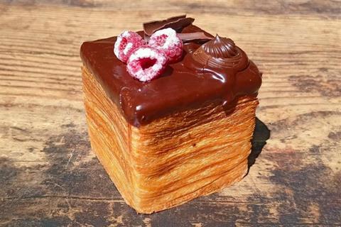 M's Bakery - Cube Croissant with Chocolate Crème Patisserie and Raspberry Compote - British Baker  2100x1400