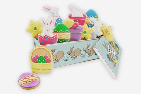 Easter Egg Hunt Luxe Tin  Biscuiteers 2100x1400