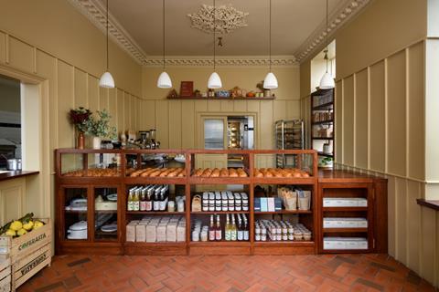 Lannan bakery interior and counter