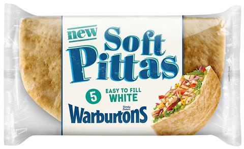 Warburtons Soft Pittas White