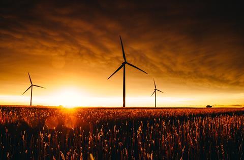 Wind Farm at sunset