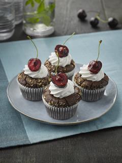 Dawn Vegan Chocolate and Cherry Muffins