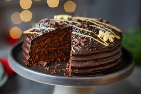 Wicked Kitchen Chocolate and Salted Caramel Cake