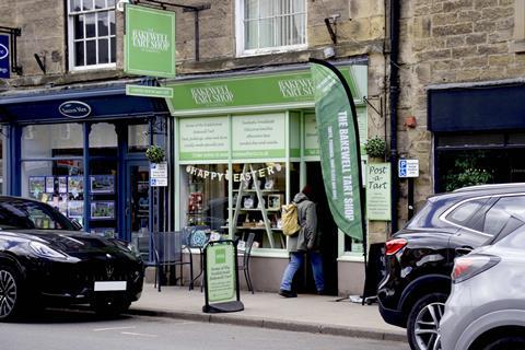 Outside The Bakewell Tart Shop