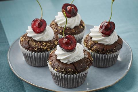 Dawn Vegan Chocolate and Cherry Muffins
