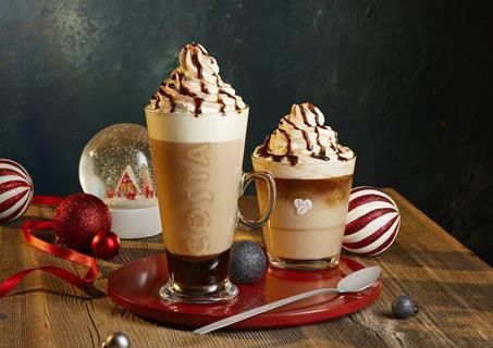 Costa Coffee Christmas 2023_Sticky Toffee Latte_Sticky Toffee Iced Latte