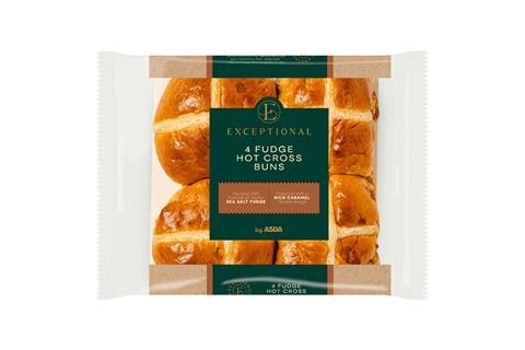 Asda Exceptional Fudge Hot Cross Buns