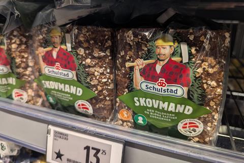 Skovmand rye bread on shelf