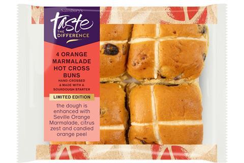 Sainsbury's Orange Marmalade Hot Cross Buns